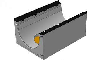 BGM Массивный лоток DN500, №. 5-0, с вертикальным водосливом, без уклона