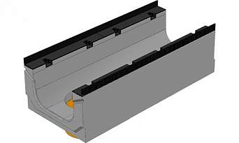 BGM Массивный лоток DN300, № 0, с вертикальным водосливом, без уклона