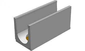 BGU Универсальный лоток DN300, №. 15-0, с вертикальным водосливом,без уклона