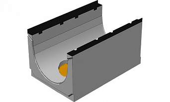 BGM Массивный лоток DN500, №. 20-0, с вертикальным водосливом, без уклона