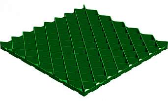 Решётка газонная Gidrolica® Eco Pro РГ-60.60.4 пластиковая зелёная